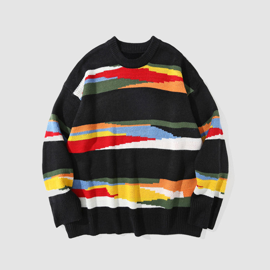 Pullover mit Regenbogenstreifen