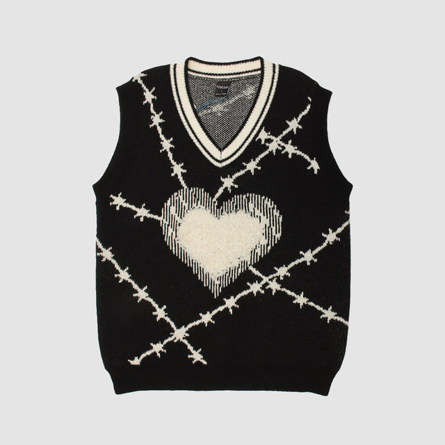 Liebe Jacquard Weste Pullover