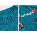 Bestickter Bärenpullover