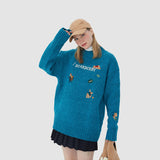 Bestickter Bärenpullover