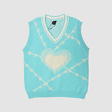 Liebe Jacquard Weste Pullover