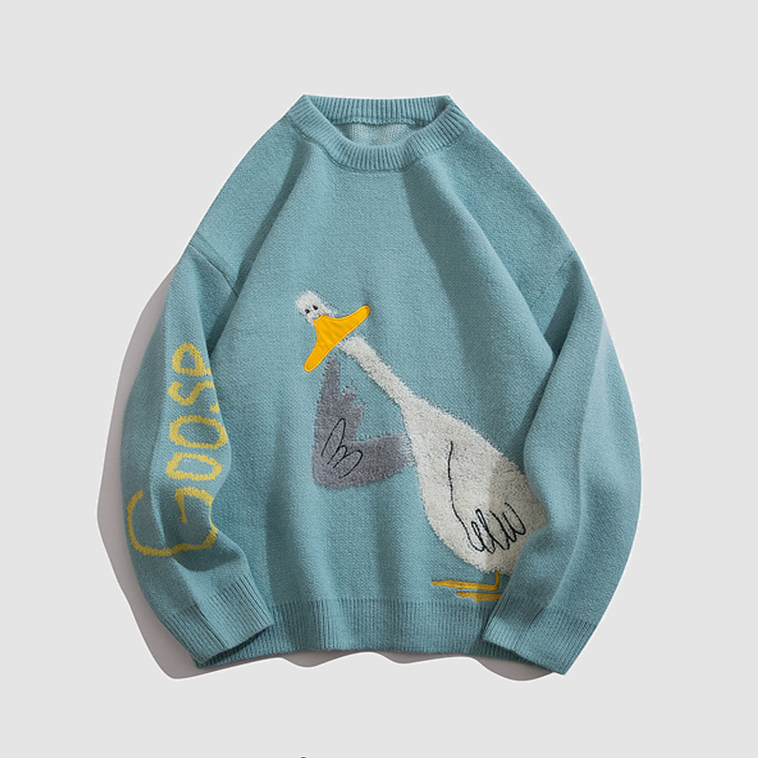 Gans gestrickter Pullover