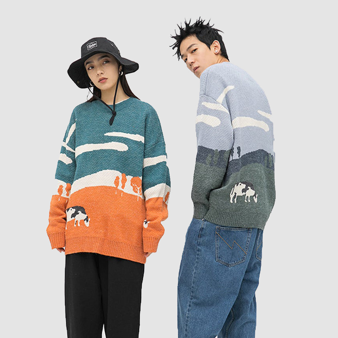 Kuh-Strickpullover