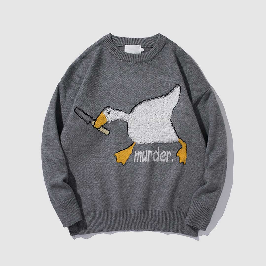 Pullover mit Gans-Print
