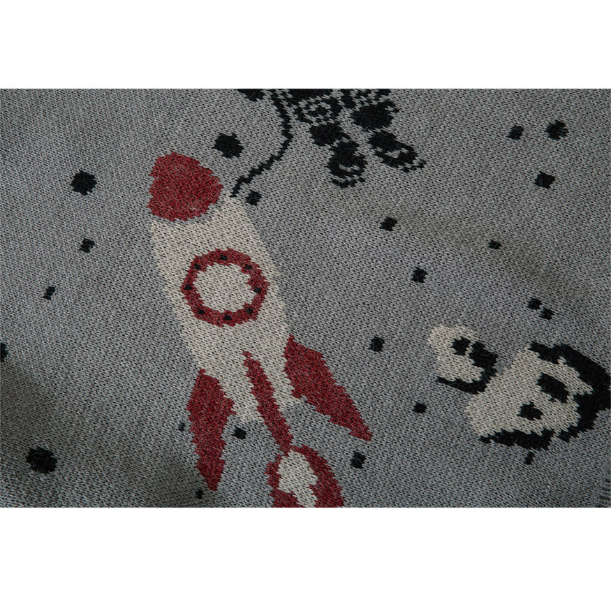 Gestrickter Pullover mit Astronautenmuster
