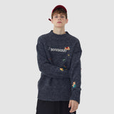 Bestickter Bärenpullover