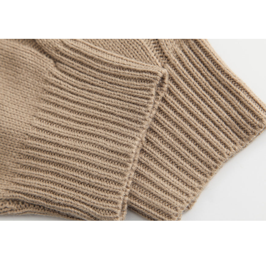 Farbblock-Pullover im College-Stil