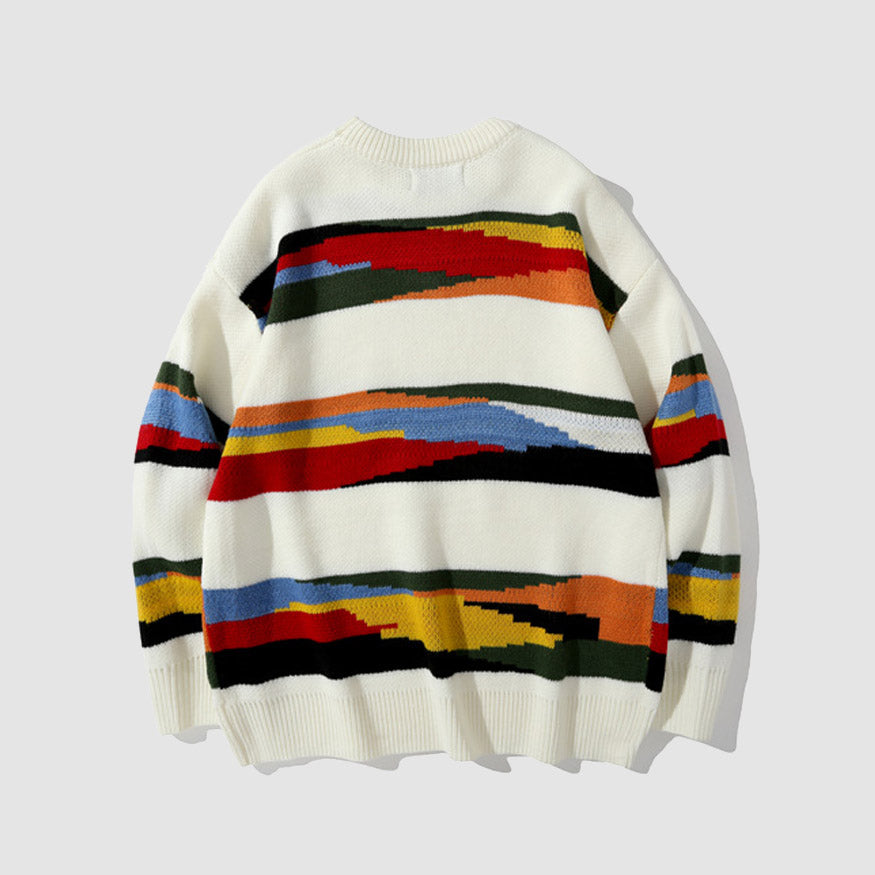 Pullover mit Regenbogenstreifen