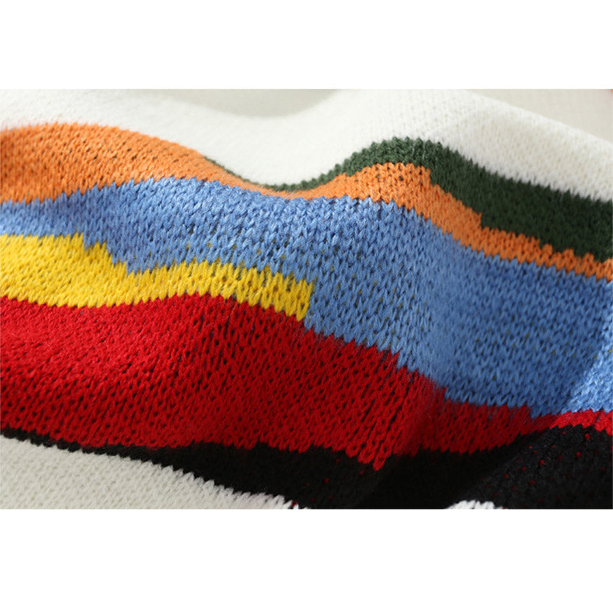 Pullover mit Regenbogenstreifen