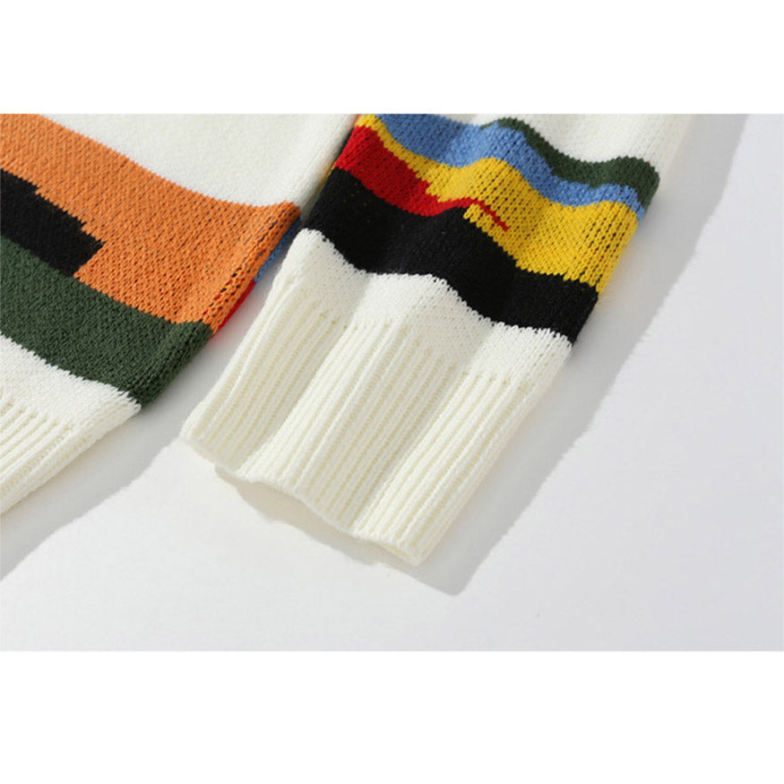Pullover mit Regenbogenstreifen