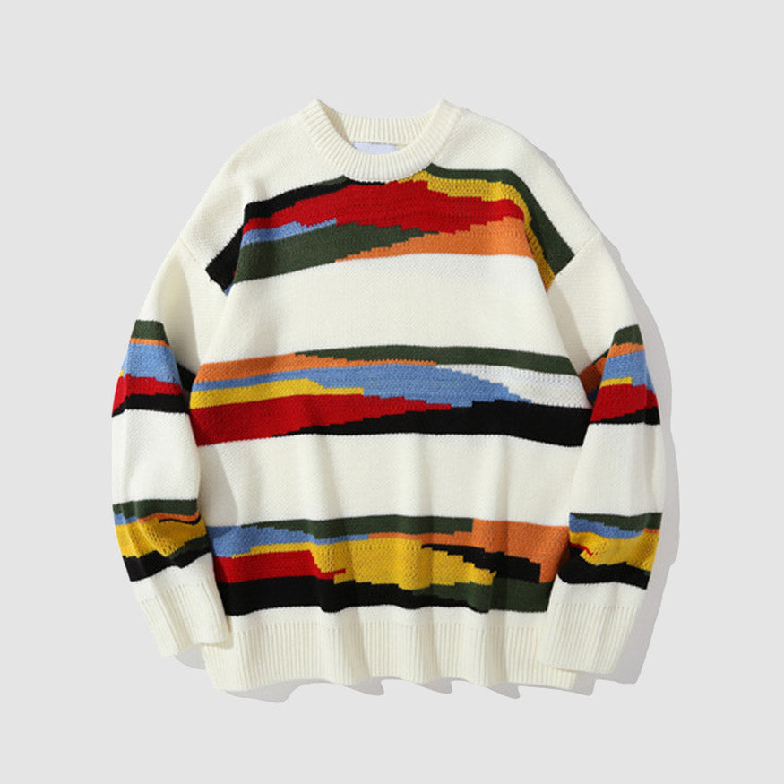 Pullover mit Regenbogenstreifen