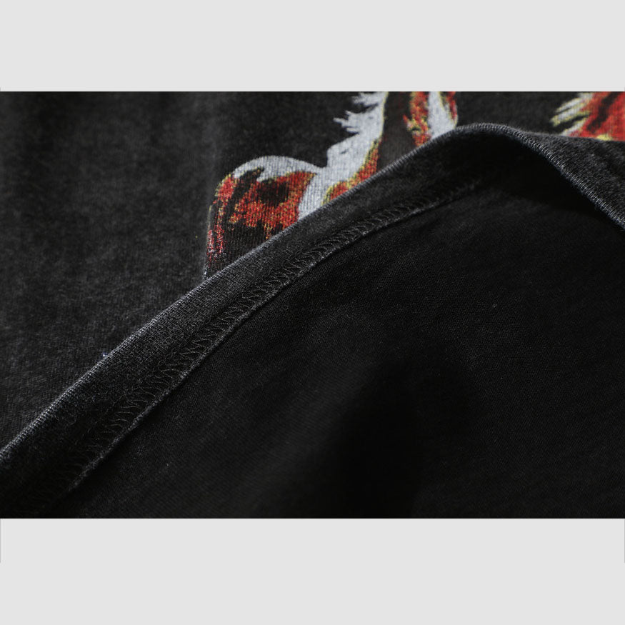 Sudadera con estampado de esqueleto del diablo