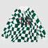 Plaid-Sweatshirt mit bestickten Buchstaben