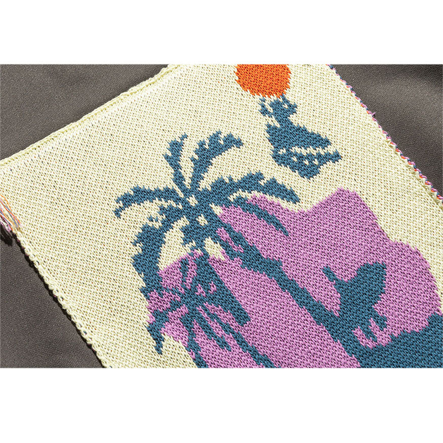 Sudadera con ilustración de puesta de sol
